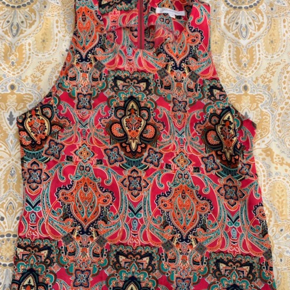 Glamorous Multi Colored Top w/ Exposed back zipper